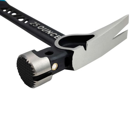 Professional OX Pro Ultrastrike Milled Face Framing Hammer - 25 - Ounce (Approximately 710 - Grams) for Heavy - Duty Construction