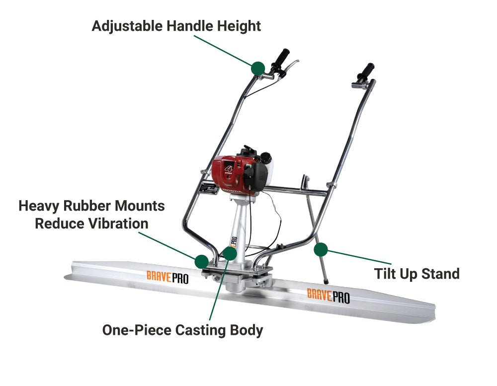 Honda GX35 Powered Brave Finishing Screed for Efficient Concrete Work
