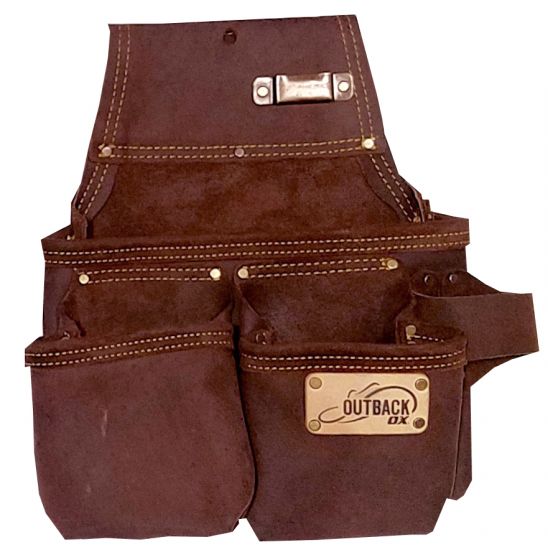 Professional OX Pro Oil-Tanned Leather Framer's Tool Bag with Three Pouches