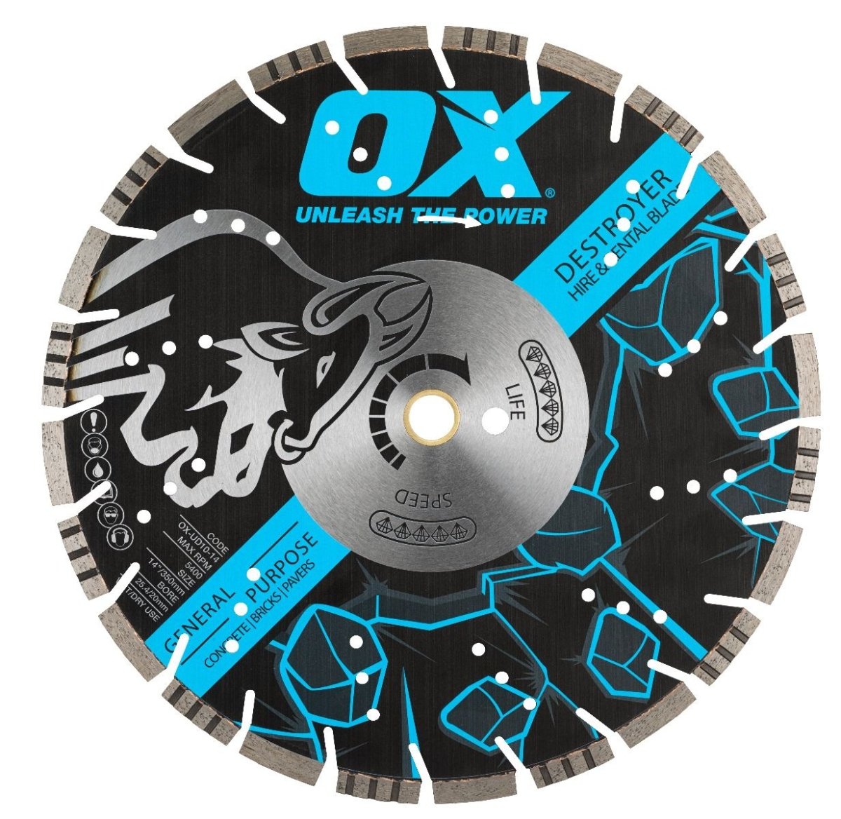 Ox Ultimate OXTreme Multi-Purpose Cutting Blade for Asphalt, Concrete & More