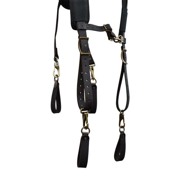 Professional OX Pro 10-Pocket Tool and Fastener Pouch Crafted from Oil-Tanned Leather