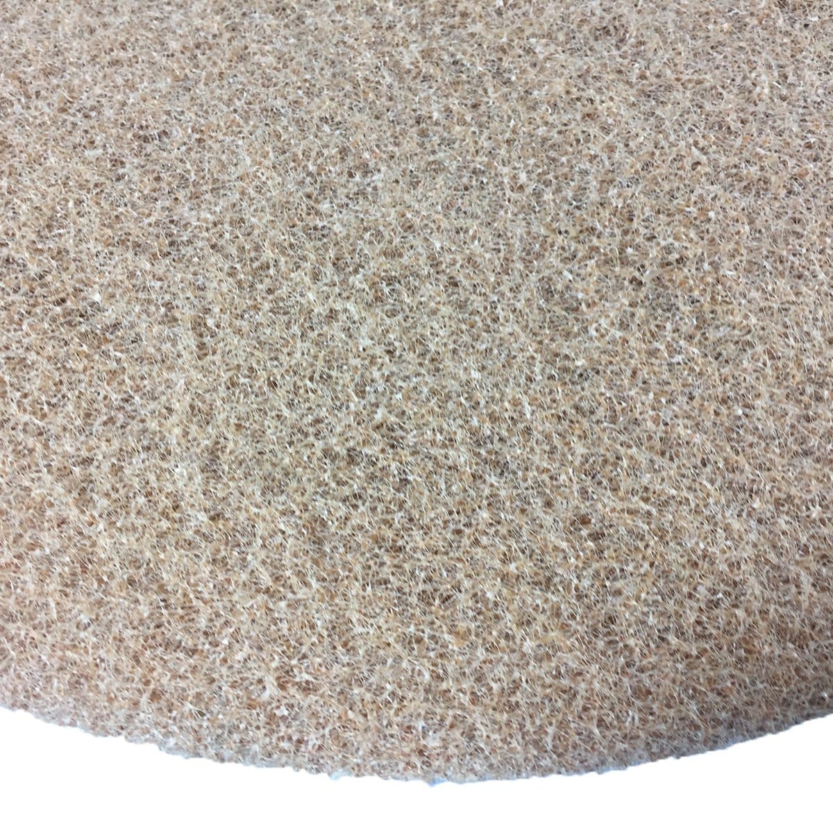 17-Inch Tan Nylon Floor Buffer Pads for Light Cleaning and Dry Buffing