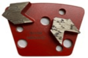 Double Trapezoid Quick - Change Arrow Segments for Concrete Grinding