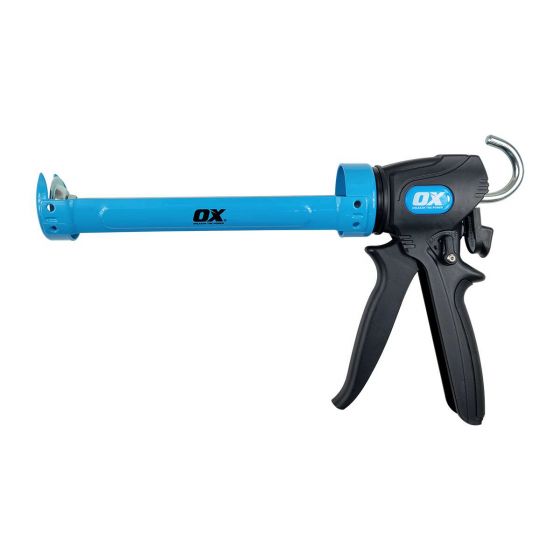 OX Pro 10-Ounce (310ml) Dual Thrust Caulk Gun with 12:1 & 24:1 Thrust Ratios