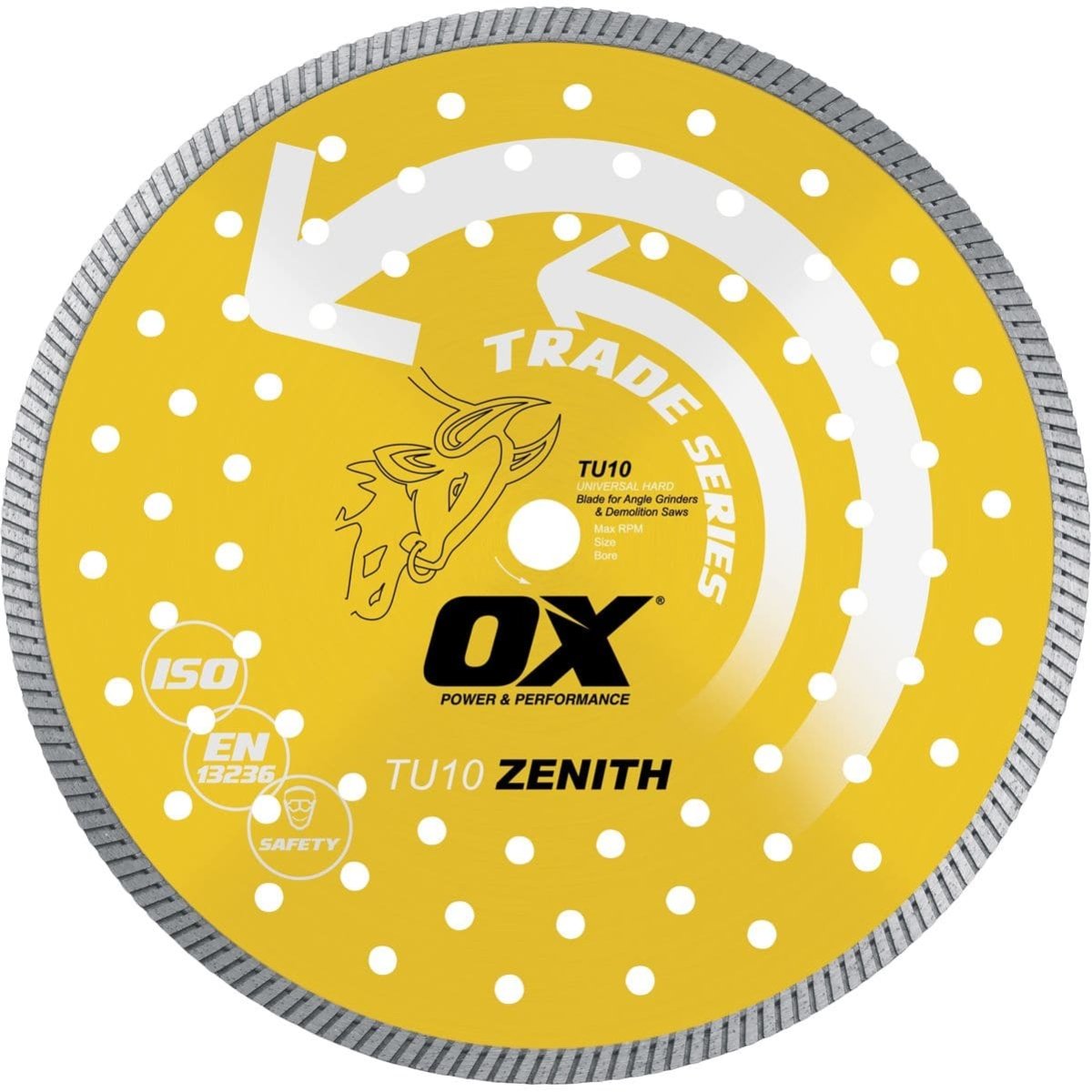 OX TU10 Trade Turbo Diamond Blade: Fast-Cutting for Multiple Materials