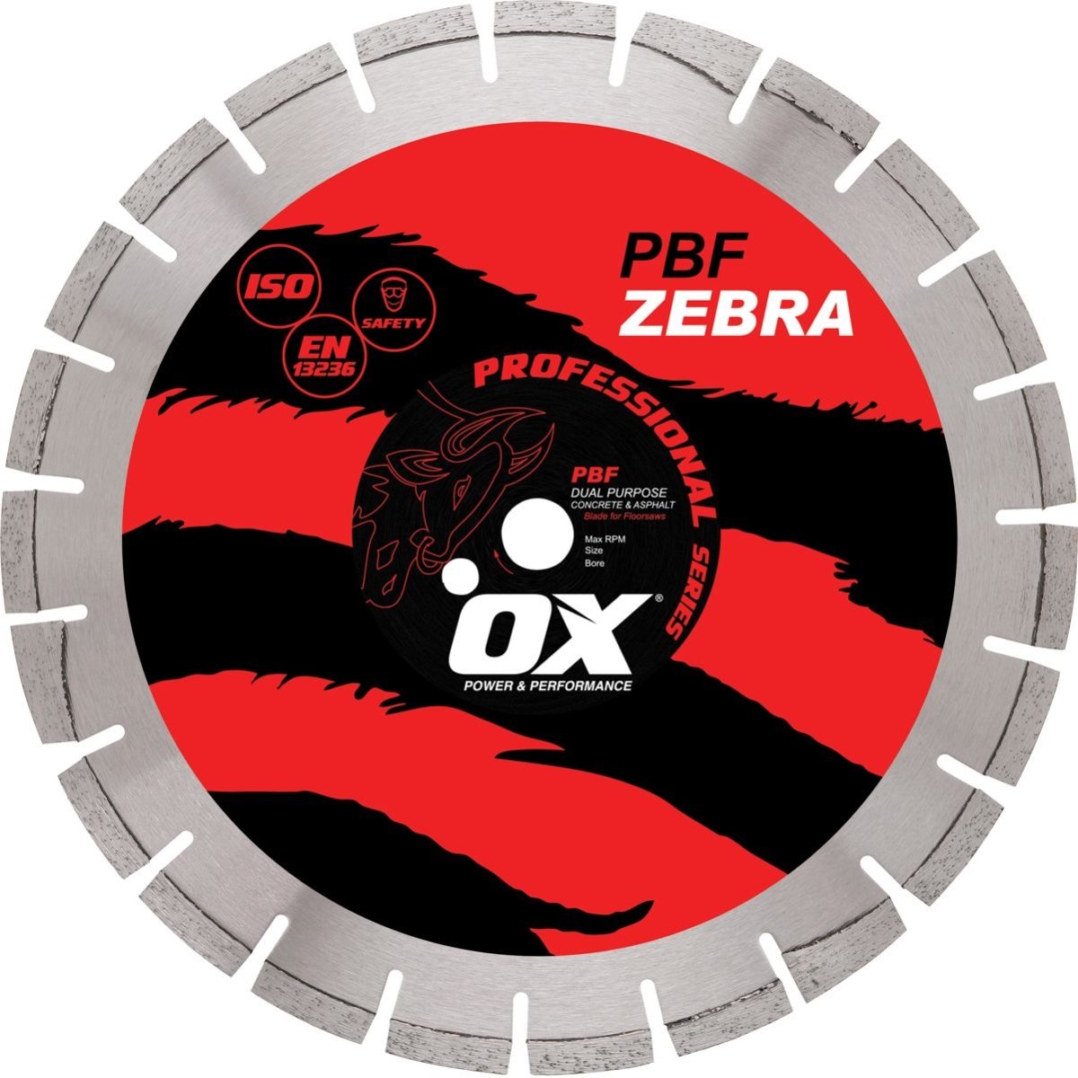 Ox Pro High - Quality Dual - Purpose Walk - Behind Saw Diamond Blades in Multiple Sizes