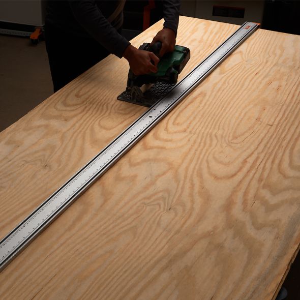 BORA® NGX 96-inch Quick Connect Clamp Edge Guide for Precise and Efficient Sheet Goods Cutting