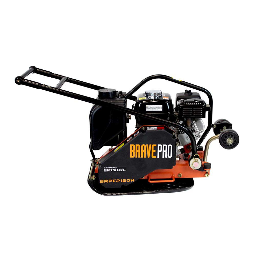 Brave 14-Inch Forward Plate Compactor with Tank and Wheel Kit Powered by Honda GX160 Engine for Various Compaction Tasks