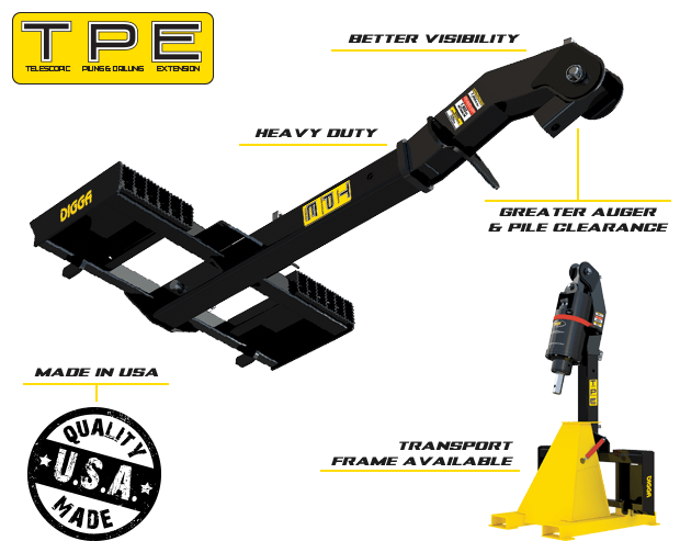 High - Grade Telescopic Piling and Drilling Mounts for Skid Steer and Tracked Loaders