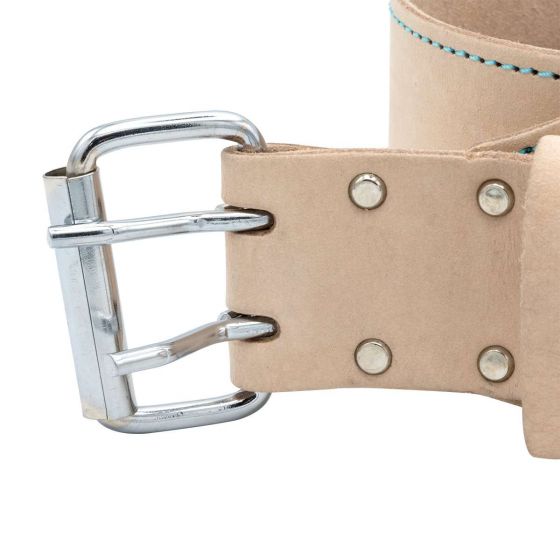 Large-Sized 35 to 46 OX Professional 3-Inch White Leather Work Tool Belt