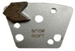 Single Trapezoid Quick - Replaceable Arrow - shaped Grinding Segments for Concrete