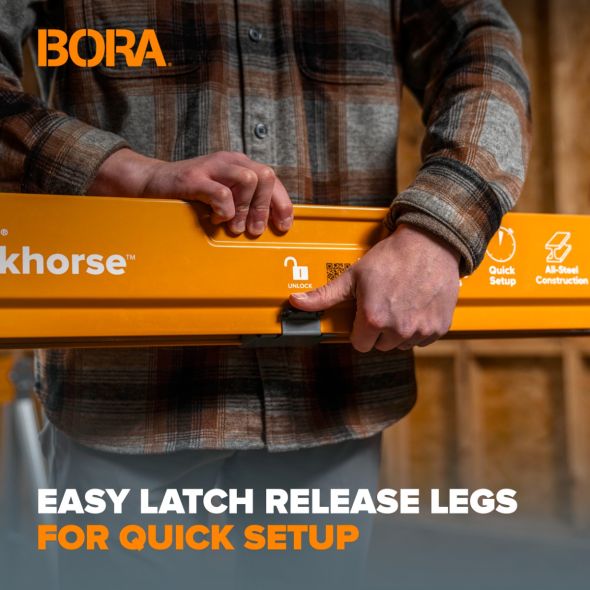 BORA Professional Heavy - Duty Workhorse XT Steel Sawhorse