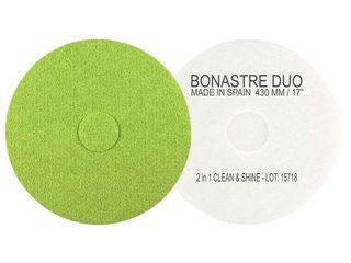 Bonastre Duo Floor Pad for Cleaning and Polishing Floors with Scrubber