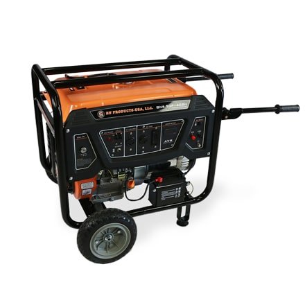 High - Performance BNG6500 6500W Rated Gas Generator with Mobility Features