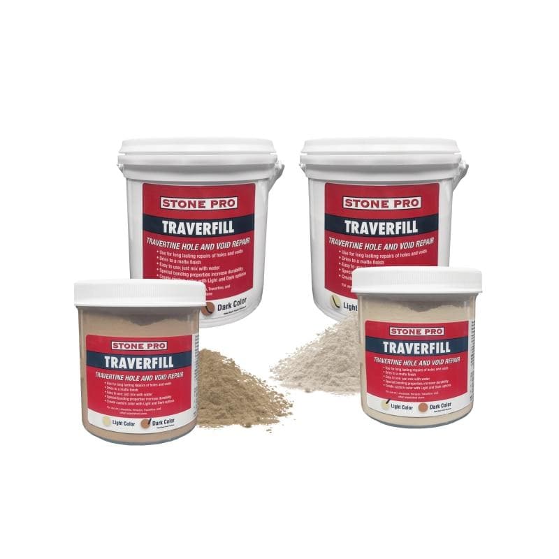 Stone Pro Traverfill: High - quality Travertine Hole Filler in Light or Dark