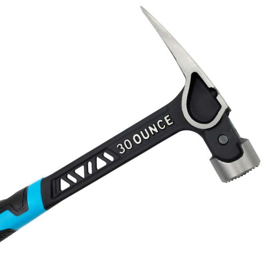Professional OX Pro Ultrastrike Milled Face Framing Hammer with a 30 - Ounce (850 - Grams) Head