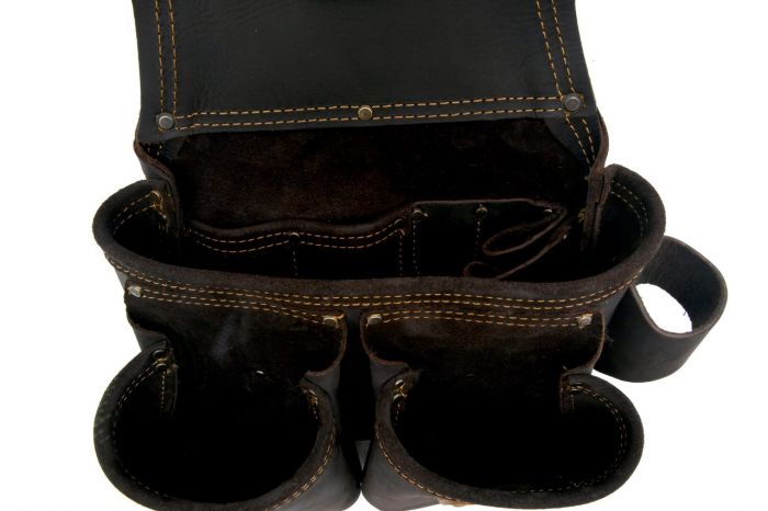 Professional OX Pro Oil-Tanned Leather Framer's Tool Bag with Three Pouches