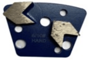 Double Trapezoid Quick - Change Arrow Segments for Concrete Grinding