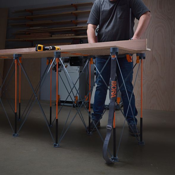 Extra Tall Portable Centipede Work Support Unit with 2ft x 8ft Dimensions and 36 - inch Working Height