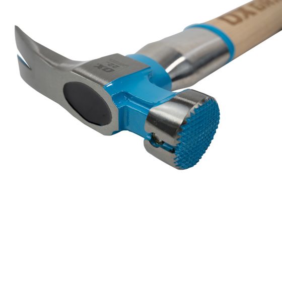 22-Ounce OX Pro Milled Face Framing Hammer with Curved Steel-Reinforced Hickory Handle