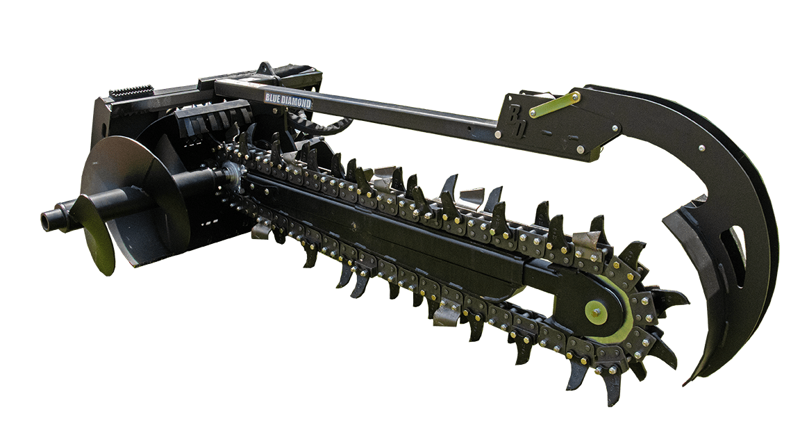 High-Flow Skid Steer Trencher for Efficient Trenching