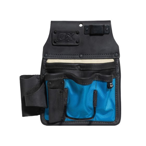 OX Ultimate Kevlar-Reinforced 10-Pocket Leather & Nylon Drywaller's Tool Pouch