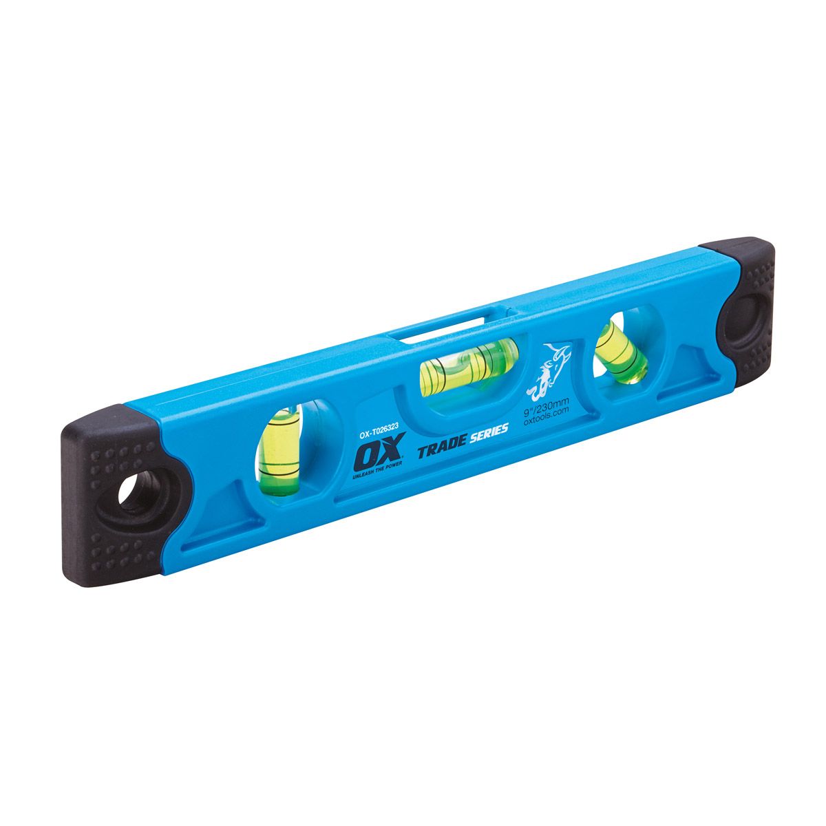 Ox Trade 9/230MM Torpedo Level with Clear Vials and Magnetic Feature