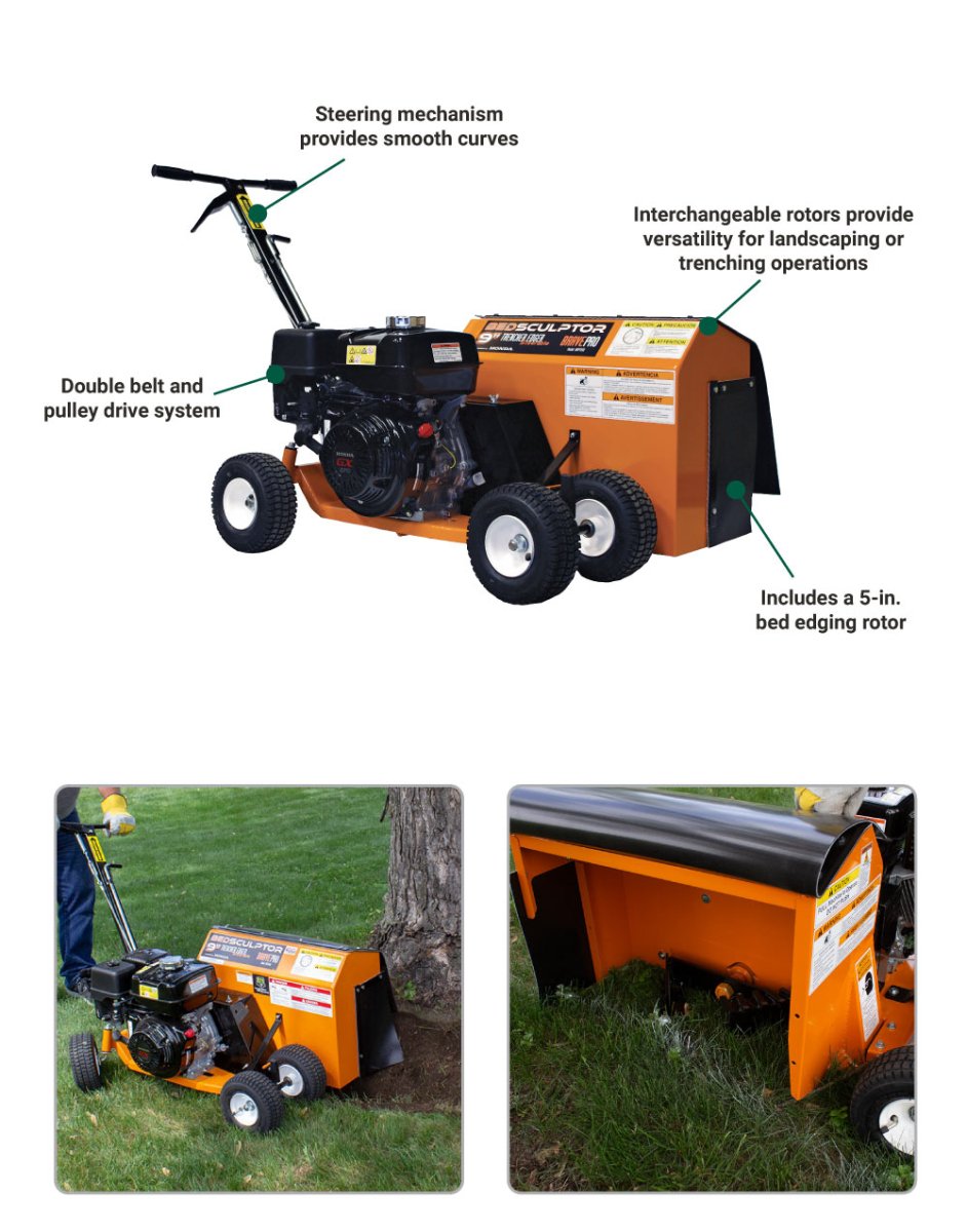 Honda GX270 Powered 5-Inch Bedmaster Rotor Brave Trencher