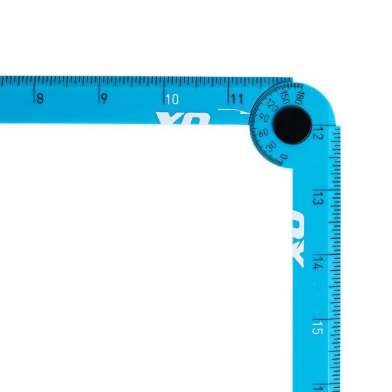 24-Inch Imperial Tuff Measuring Rule - OX Pro in Cyan Color