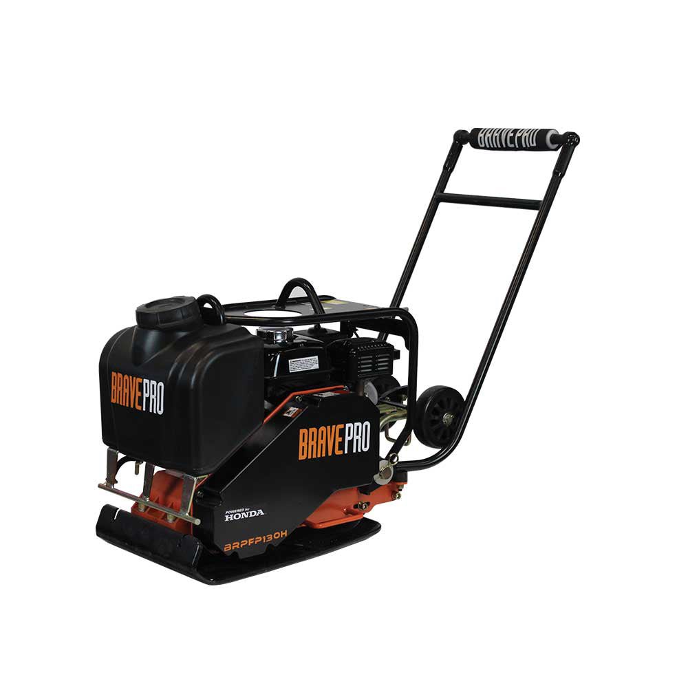 Brave 14-Inch Forward Plate Compactor with Tank and Wheel Kit Powered by Honda GX160 Engine for General Compaction Tasks
