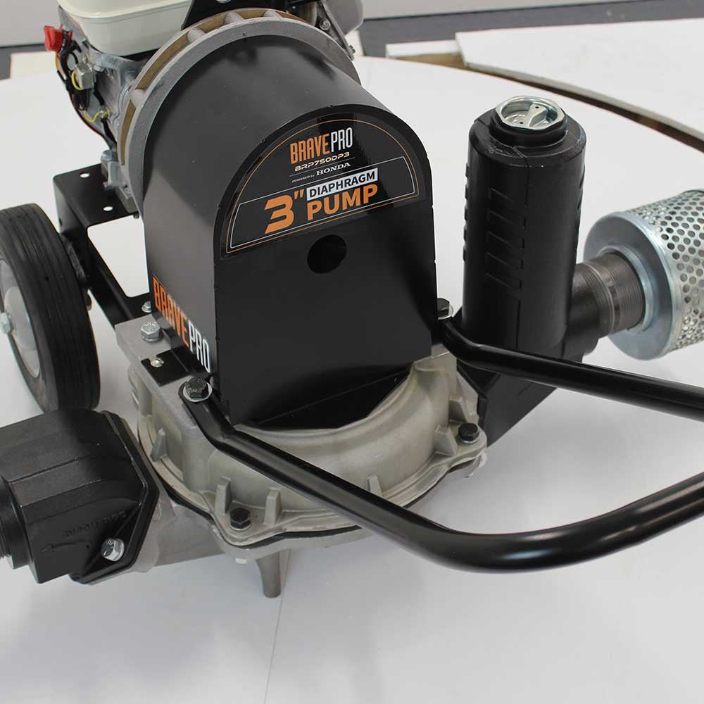 Robust 3-Inch Brave Diaphragm Pump Powered by Honda GX120 Engine