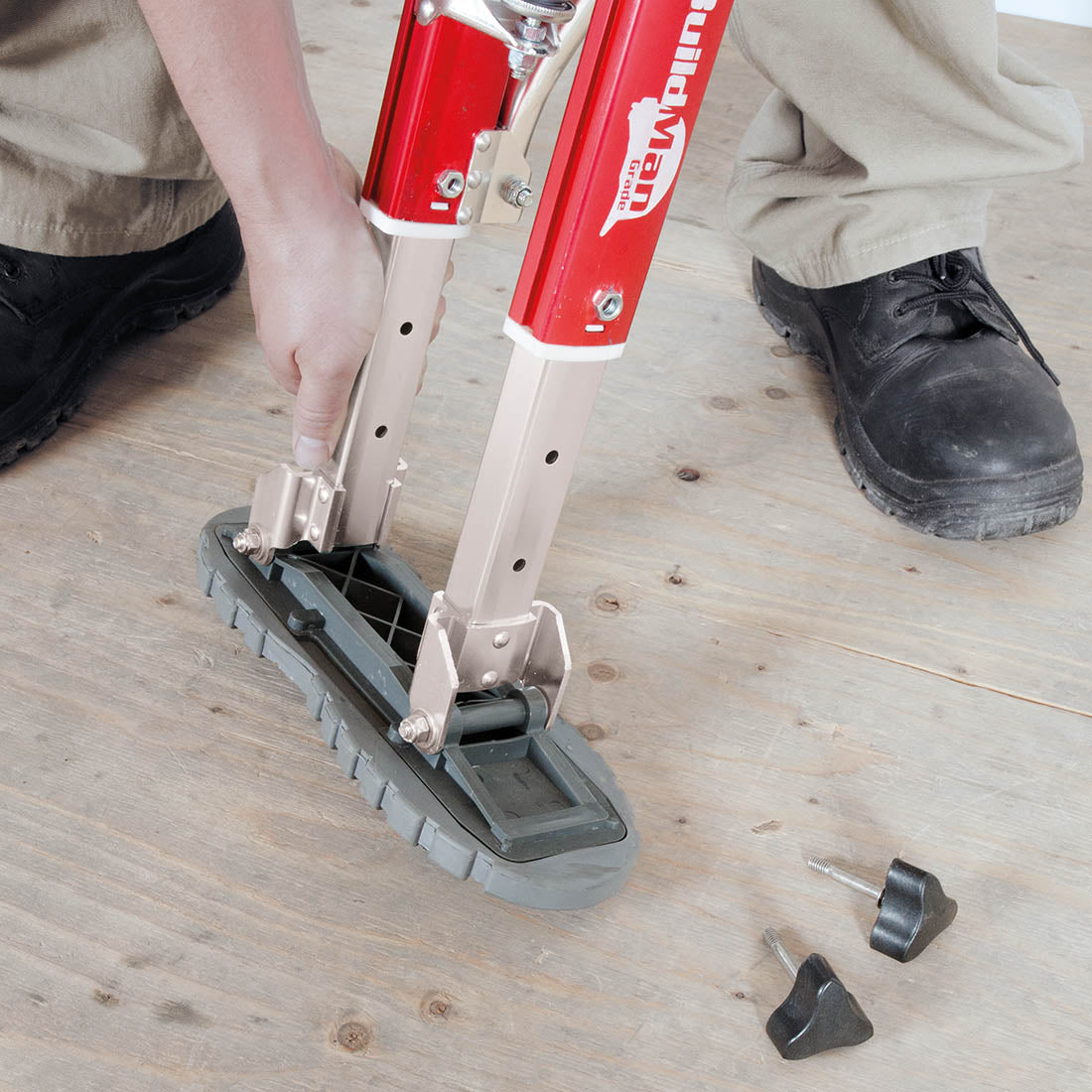 Buildman™ Professional 18 to 30 Inches Adjustable Drywall Stilts for Construction Workers