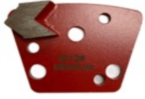 Single Trapezoid Quick - Replaceable Arrow - shaped Grinding Segments for Concrete