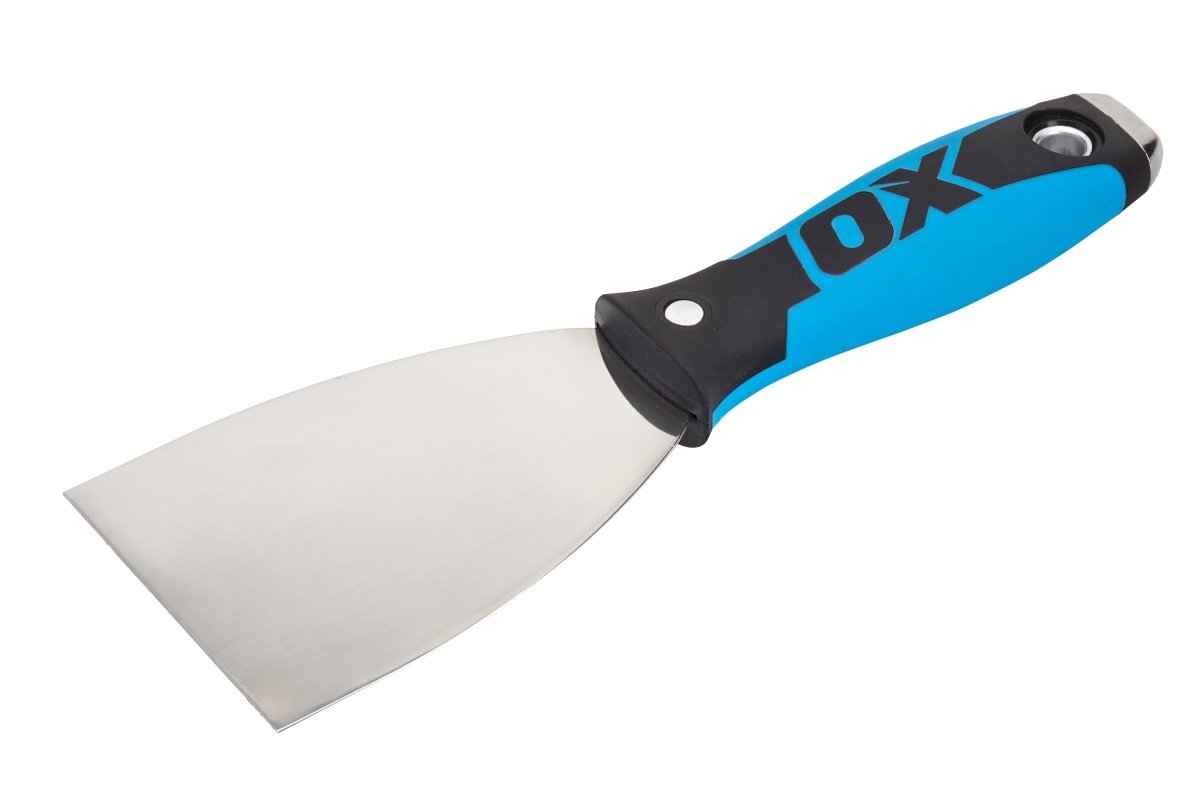Ox Professional Stainless Steel Drywall Joint Knife Featuring Ox Grip for Enhanced Comfort