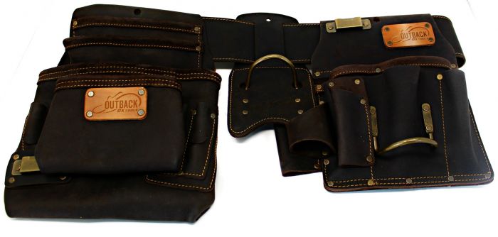 Professional OX Pro 4-Piece Drywaller's Rig Crafted from Oil-Tanned Leather