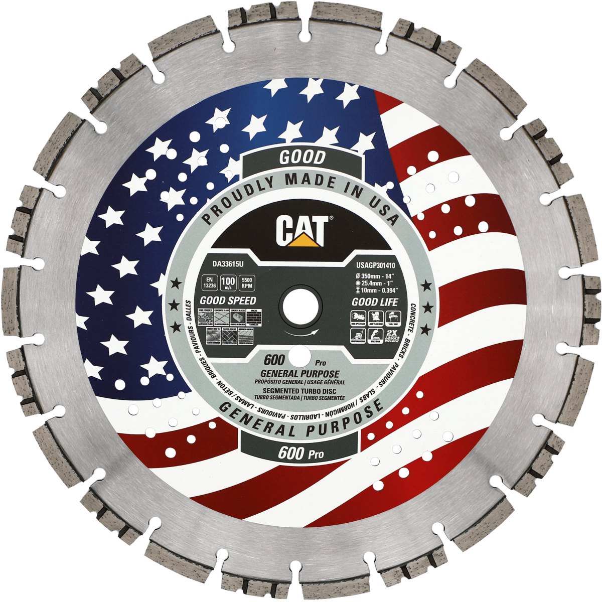 Cat® 600 Professional Diamond Blade for General Purposes with Free Shipping and 10mm Segment