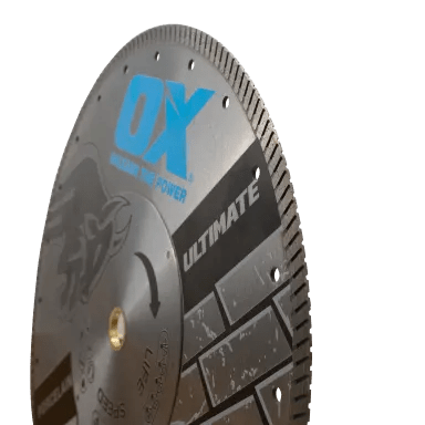 OX Ultimate Professional Diamond Blade for Porcelain Tiles with Bore Size Ranging from 1 to 20mm
