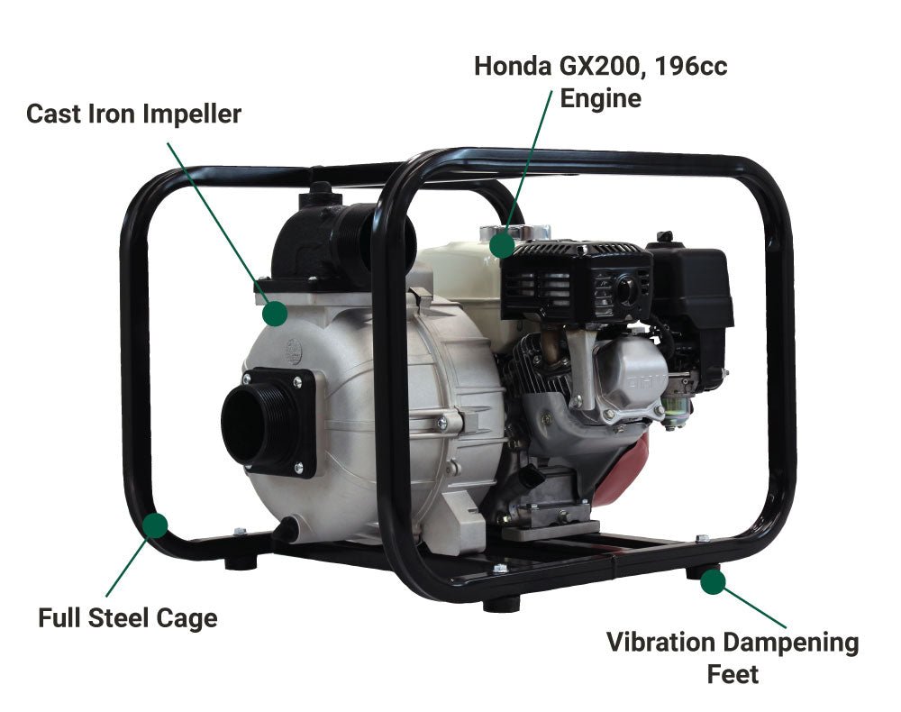 Powerful 3-Inch Honda GX200 Brave Trash Pump for Heavy-Duty Water Transfer