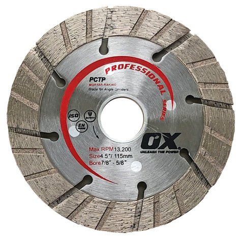 OX Pro 4.5-inch Sandwich Tuck Point Blade with 5/8 - 7/8 Bore