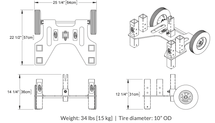 Multi - Purpose MRT Dolly for Wood’s Powr - Grip Lifting Equipment