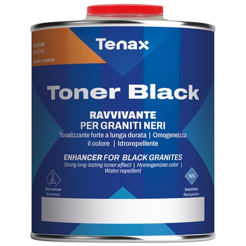 1 Quart Case of 12 Tenax Black Stone Toner Dye for Granite