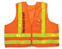 12-Pack NYNJ Transit Authority Contractor Fluorescent Orange Safety Vest