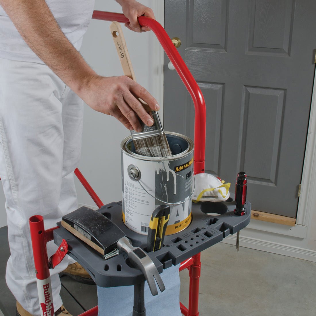 MetalTech Buildman™ 4-Foot Heavy-Duty Portable Scaffold with Guardrail