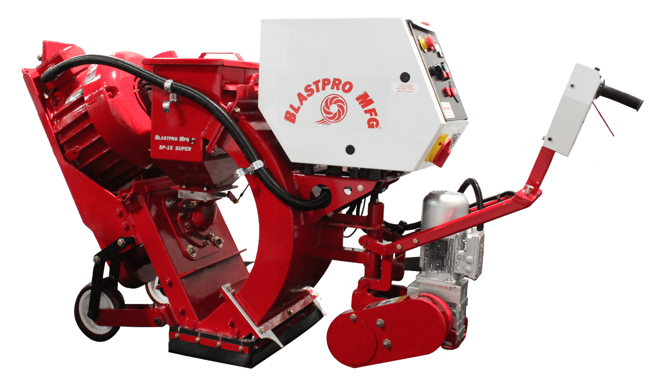 Self-Propelled Portable Super Shot Blasting Machine BP-15-SUPER for Medium to Large-Scale Surface Preparation