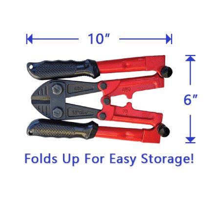 18-Inch Compact Folding Bolt Cutter for Efficient Bolt Cutting