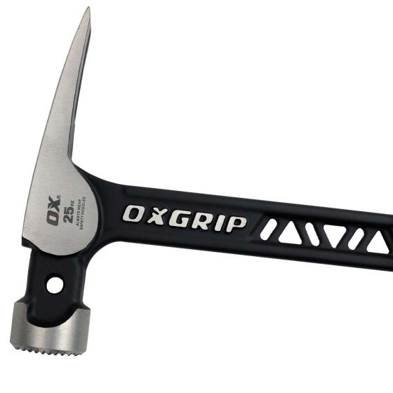 Professional OX Pro Ultrastrike Milled Face Framing Hammer - 25 - Ounce (Approximately 710 - Grams) for Heavy - Duty Construction