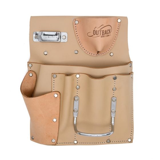 OX Trade Series 7-Pocket Tool Pouch for Drywall, Crafted from High-Quality Suede Leather