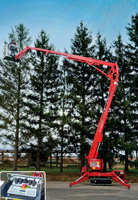 Gas-Powered Trailer Mounted Boom and Bucket Rotating Lift - TM6234 with Honda iGX390 Engine for High - Reach Tasks