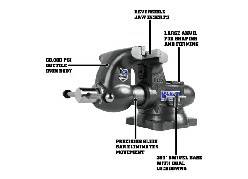 Tradesman 1745XC Professional Bench Vise with 4.5-Inch Jaw Width, 3.5-Inch Jaw Opening, and 3.25-Inch Throat for Demanding Clamping Tasks