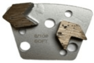 Double Trapezoid Quick - Change Arrow Segments for Concrete Grinding